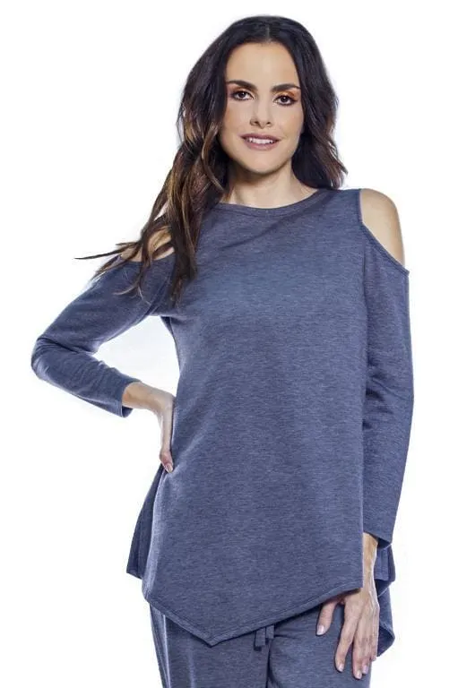 Cold Shoulder Long Sleeve Top - FINAL SALE